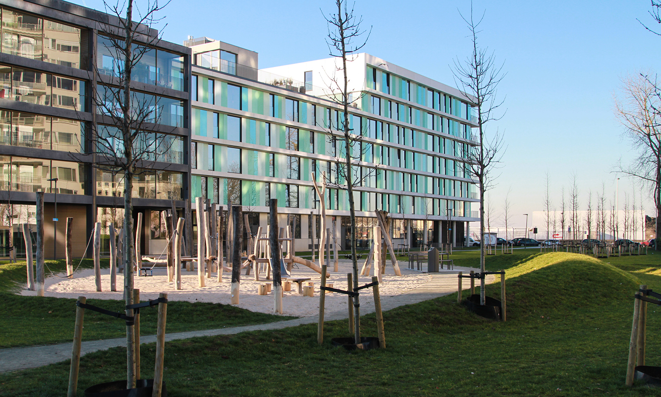 Kaai Nieuw Zuid op duurzame woonsite Nieuw Zuid te Antwerpen