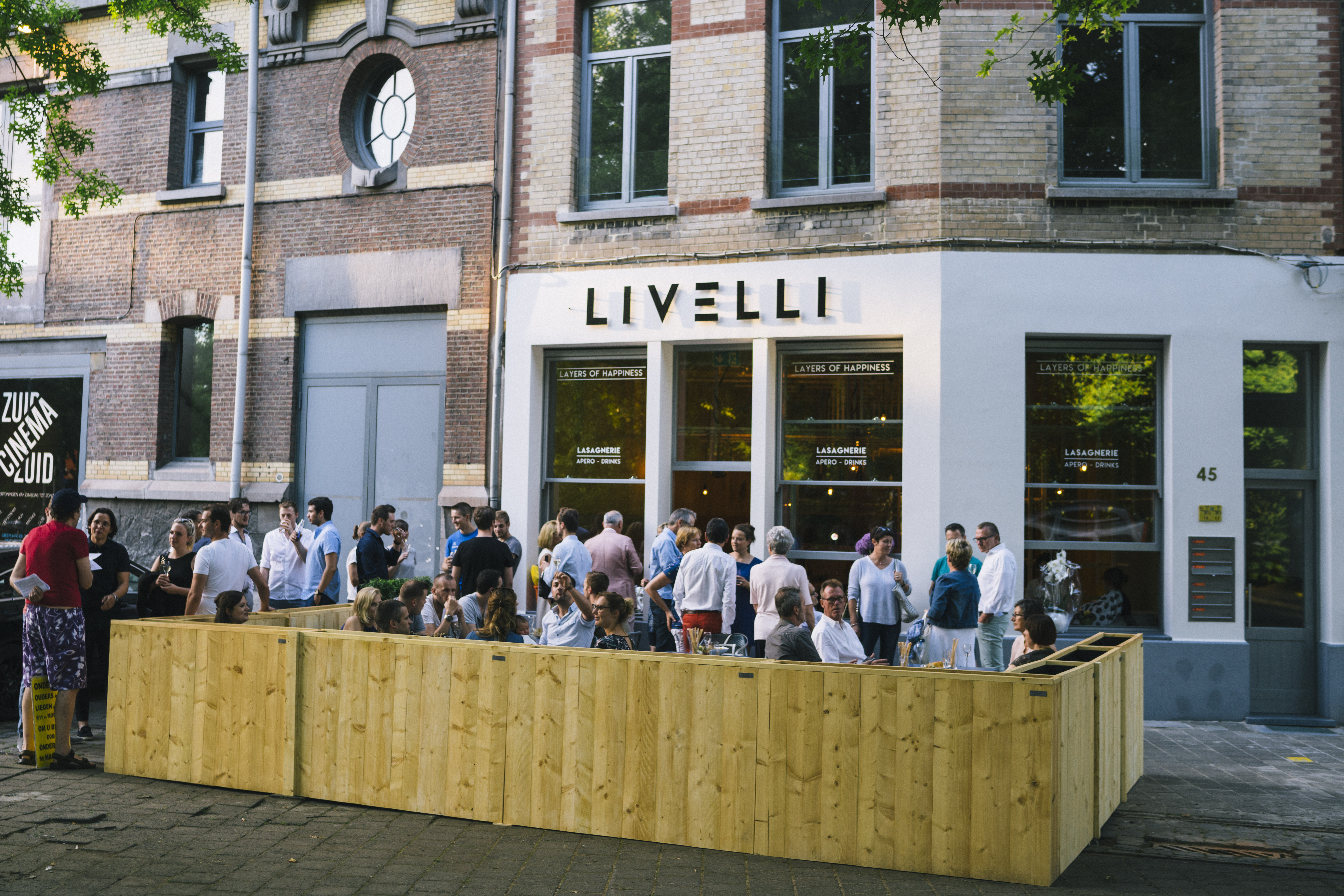 lasagnerie Livelli op Antwerpen Zuid naast het Fotomuseum