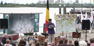 Afbeelding van een eerder voorstelling van het Verteltheater over de Belgica-expeditie.